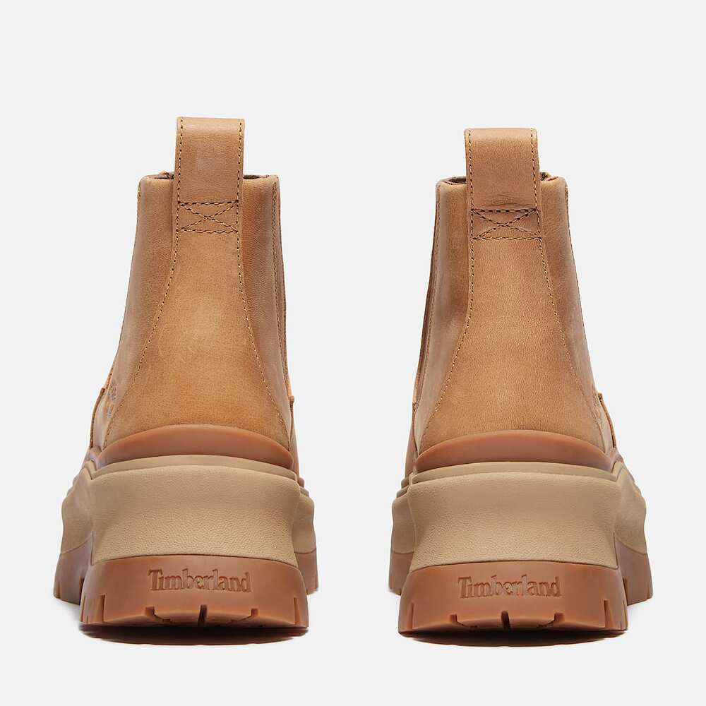 TIMBERLAND WOMEN'S 8.5 ROXIE LANE MID CHELSEA BOOT BROWN FULL GRAIN NIB - Picture 5 of 8